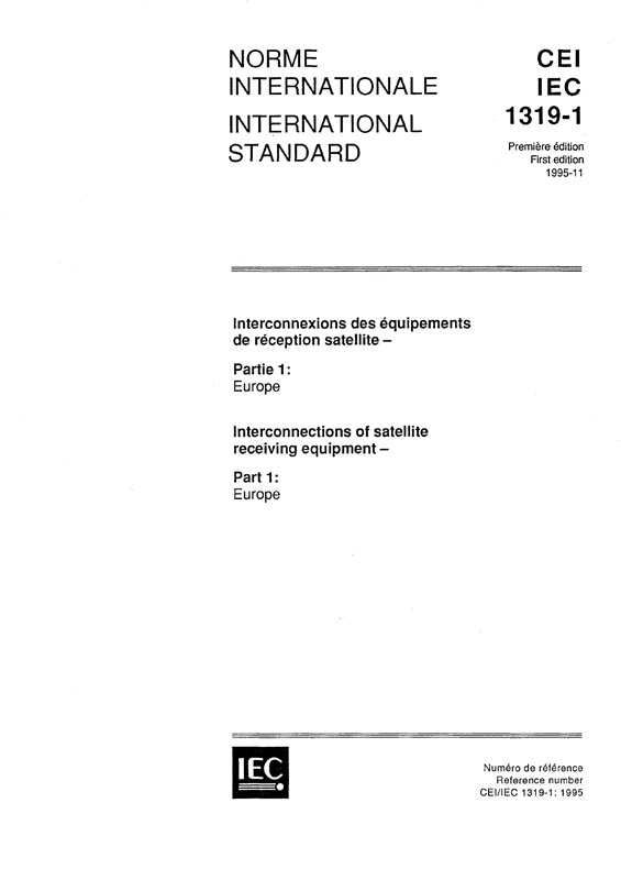 Cover IEC 61319-1:1995